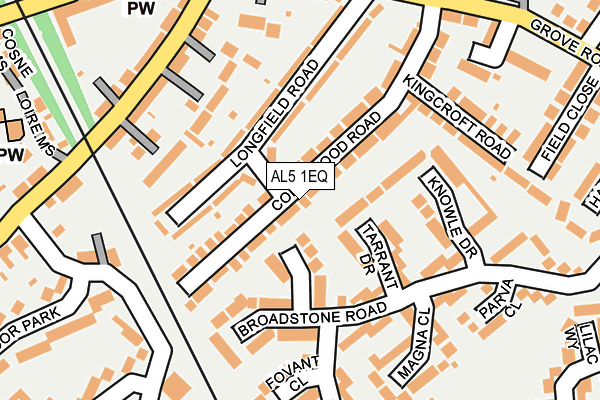 AL5 1EQ map - OS OpenMap – Local (Ordnance Survey)