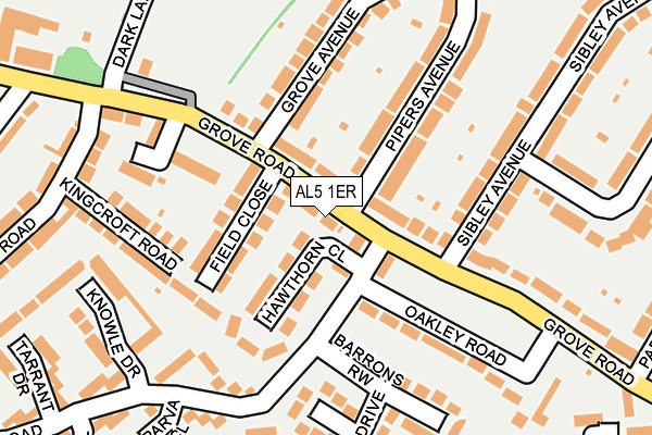 AL5 1ER map - OS OpenMap – Local (Ordnance Survey)