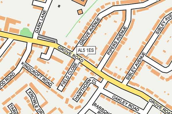 AL5 1ES map - OS OpenMap – Local (Ordnance Survey)