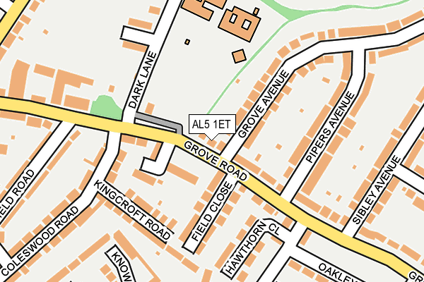 AL5 1ET map - OS OpenMap – Local (Ordnance Survey)