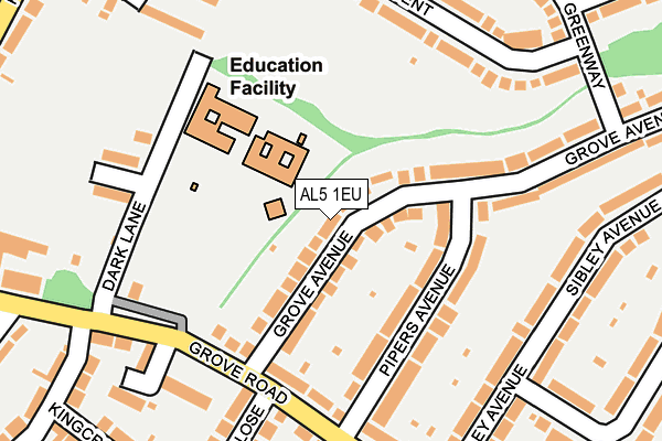 AL5 1EU map - OS OpenMap – Local (Ordnance Survey)