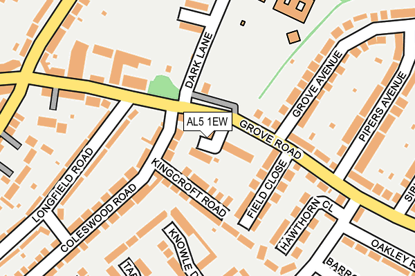 AL5 1EW map - OS OpenMap – Local (Ordnance Survey)