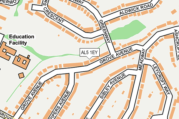 AL5 1EY map - OS OpenMap – Local (Ordnance Survey)