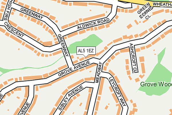AL5 1EZ map - OS OpenMap – Local (Ordnance Survey)