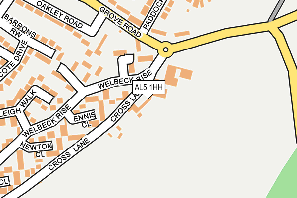 AL5 1HH map - OS OpenMap – Local (Ordnance Survey)