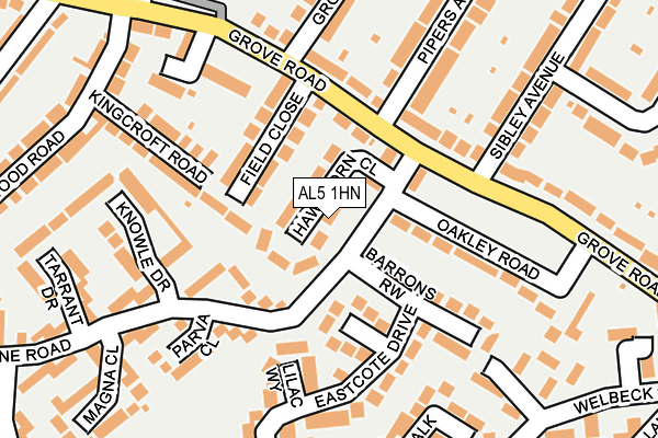 AL5 1HN map - OS OpenMap – Local (Ordnance Survey)