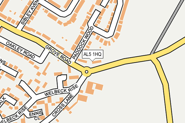 AL5 1HQ map - OS OpenMap – Local (Ordnance Survey)