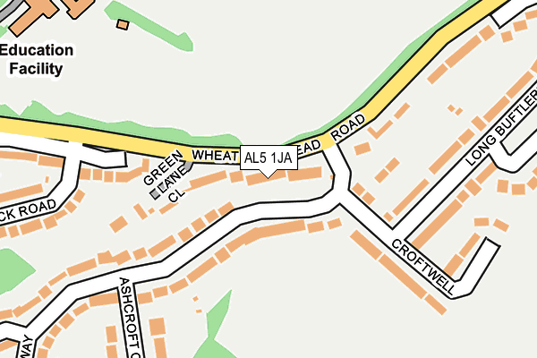 AL5 1JA map - OS OpenMap – Local (Ordnance Survey)