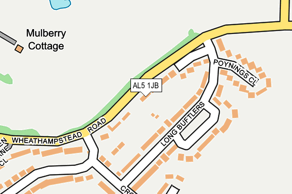 AL5 1JB map - OS OpenMap – Local (Ordnance Survey)