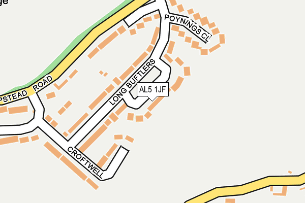AL5 1JF map - OS OpenMap – Local (Ordnance Survey)