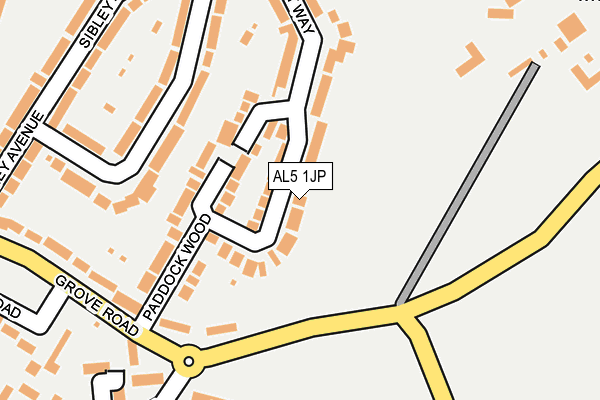 AL5 1JP map - OS OpenMap – Local (Ordnance Survey)