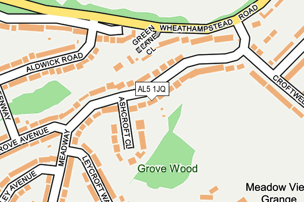 AL5 1JQ map - OS OpenMap – Local (Ordnance Survey)