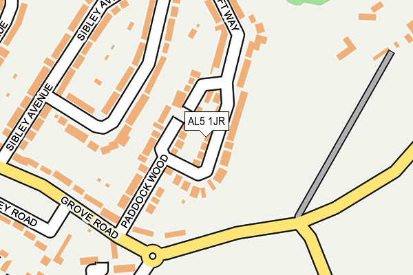 AL5 1JR map - OS OpenMap – Local (Ordnance Survey)