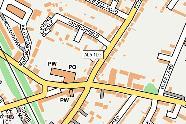 AL5 1LG map - OS OpenMap – Local (Ordnance Survey)