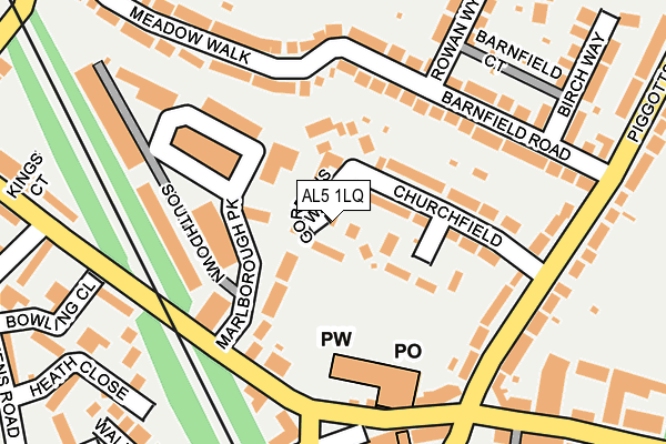 AL5 1LQ map - OS OpenMap – Local (Ordnance Survey)
