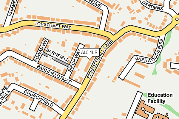 AL5 1LR map - OS OpenMap – Local (Ordnance Survey)