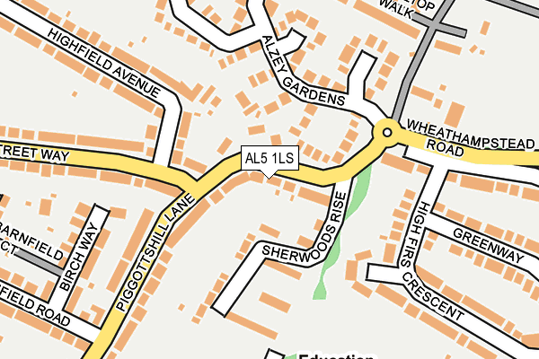 AL5 1LS map - OS OpenMap – Local (Ordnance Survey)