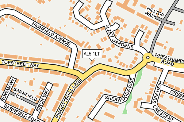 AL5 1LT map - OS OpenMap – Local (Ordnance Survey)