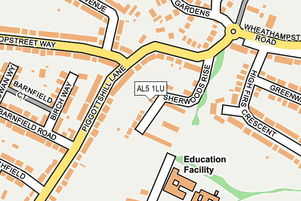 AL5 1LU map - OS OpenMap – Local (Ordnance Survey)