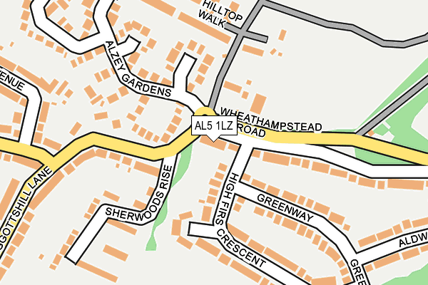 AL5 1LZ map - OS OpenMap – Local (Ordnance Survey)