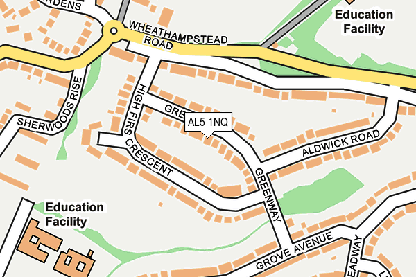 AL5 1NQ map - OS OpenMap – Local (Ordnance Survey)
