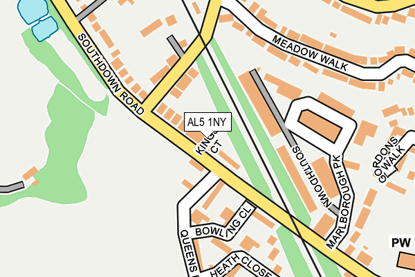 AL5 1NY map - OS OpenMap – Local (Ordnance Survey)