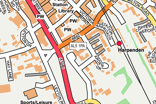 AL5 1PA map - OS OpenMap – Local (Ordnance Survey)