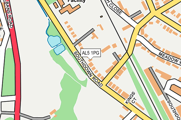 AL5 1PG map - OS OpenMap – Local (Ordnance Survey)