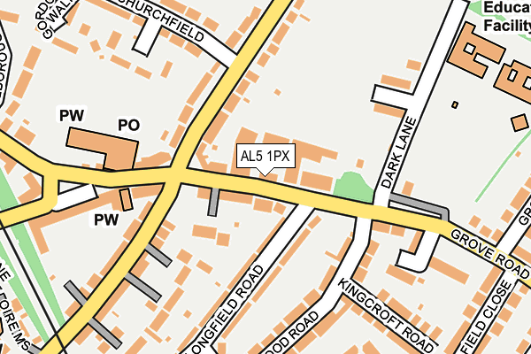 AL5 1PX map - OS OpenMap – Local (Ordnance Survey)