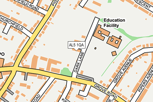 AL5 1QA map - OS OpenMap – Local (Ordnance Survey)