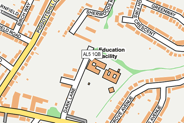 AL5 1QB map - OS OpenMap – Local (Ordnance Survey)