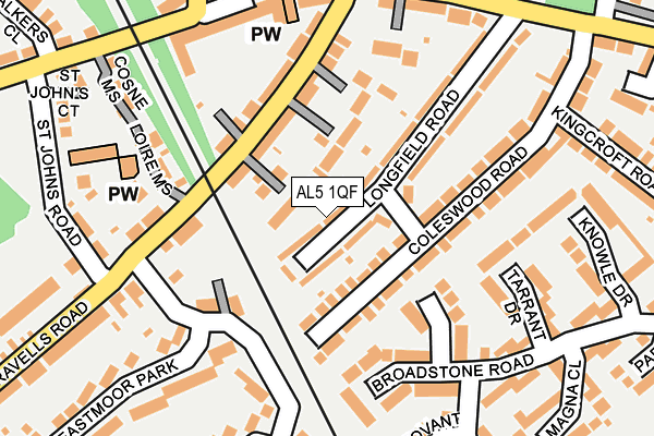 AL5 1QF map - OS OpenMap – Local (Ordnance Survey)