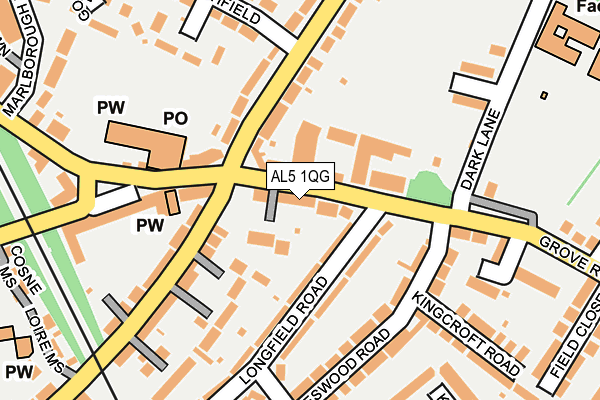 AL5 1QG map - OS OpenMap – Local (Ordnance Survey)