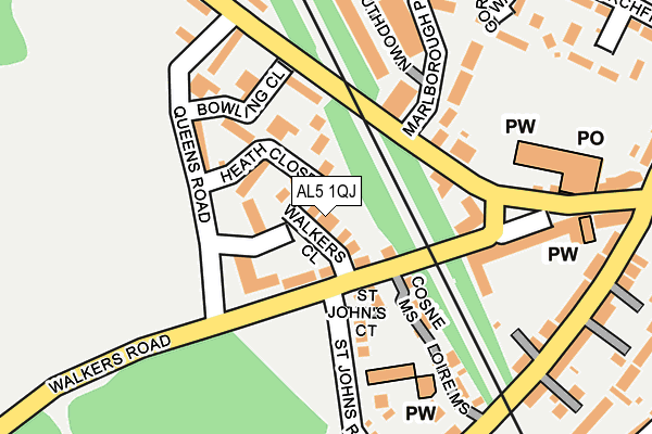 AL5 1QJ map - OS OpenMap – Local (Ordnance Survey)