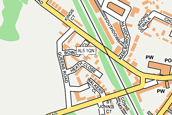 AL5 1QN map - OS OpenMap – Local (Ordnance Survey)