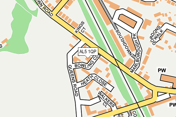 AL5 1QP map - OS OpenMap – Local (Ordnance Survey)