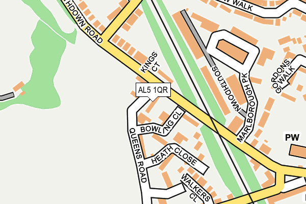 AL5 1QR map - OS OpenMap – Local (Ordnance Survey)