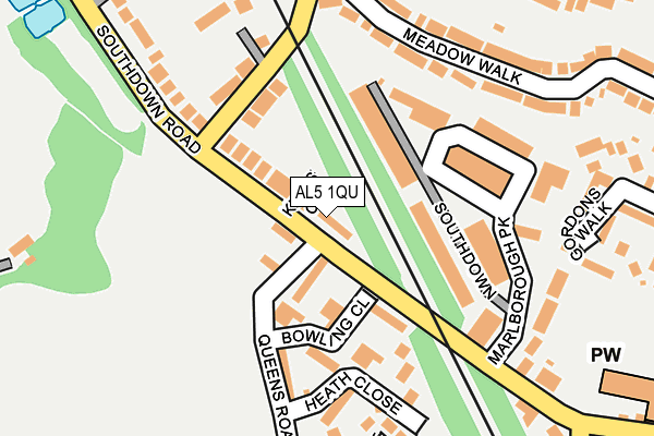 AL5 1QU map - OS OpenMap – Local (Ordnance Survey)