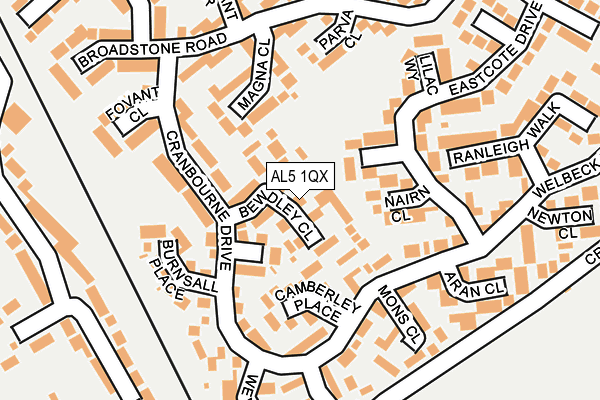 AL5 1QX map - OS OpenMap – Local (Ordnance Survey)