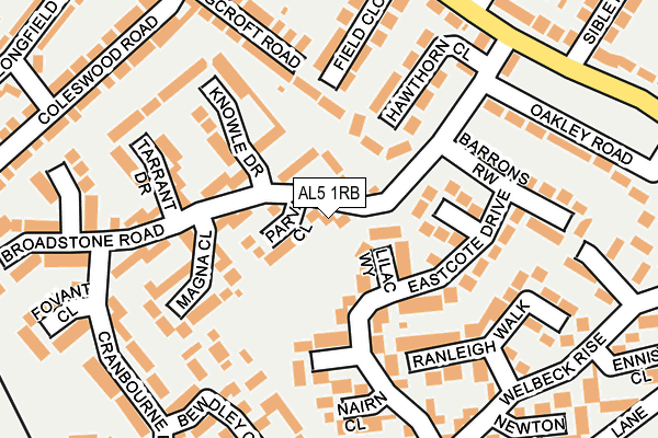 AL5 1RB map - OS OpenMap – Local (Ordnance Survey)