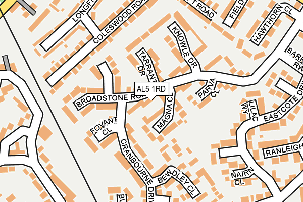AL5 1RD map - OS OpenMap – Local (Ordnance Survey)