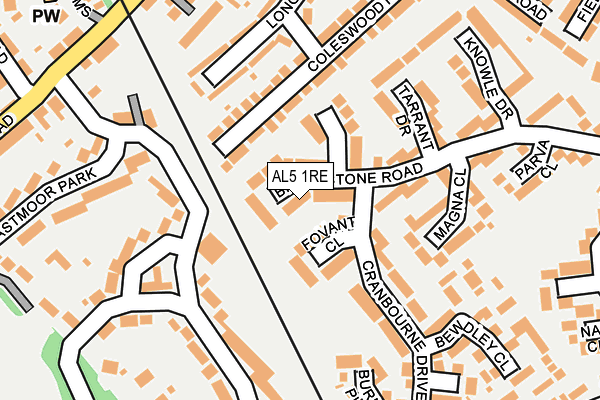 AL5 1RE map - OS OpenMap – Local (Ordnance Survey)