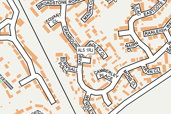 AL5 1RJ map - OS OpenMap – Local (Ordnance Survey)