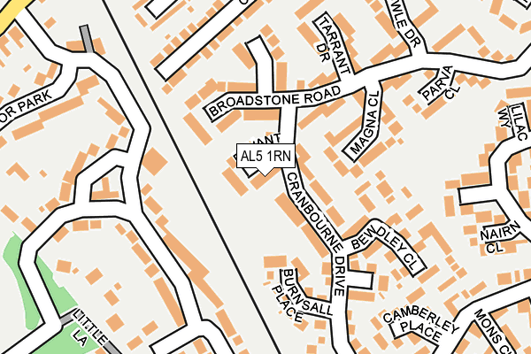 AL5 1RN map - OS OpenMap – Local (Ordnance Survey)