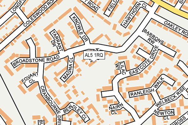 AL5 1RQ map - OS OpenMap – Local (Ordnance Survey)