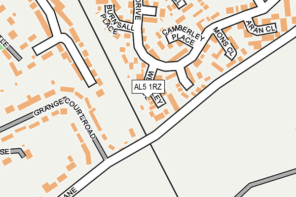 AL5 1RZ map - OS OpenMap – Local (Ordnance Survey)