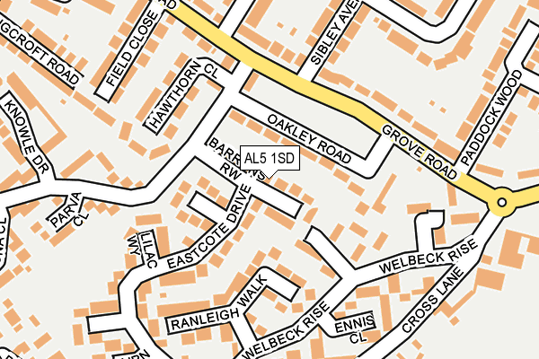 AL5 1SD map - OS OpenMap – Local (Ordnance Survey)