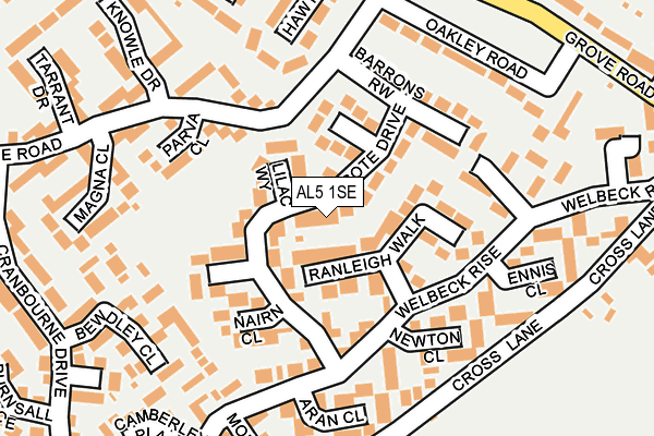 AL5 1SE map - OS OpenMap – Local (Ordnance Survey)