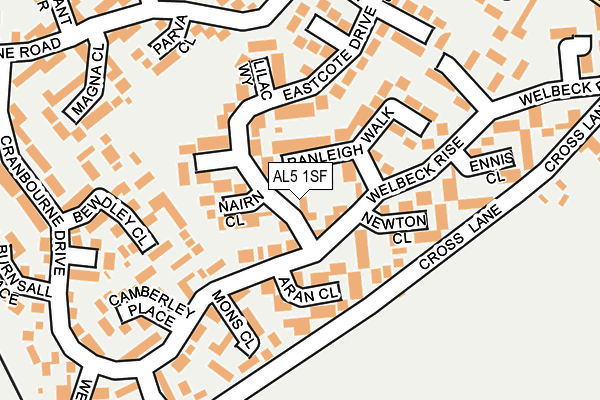 AL5 1SF map - OS OpenMap – Local (Ordnance Survey)