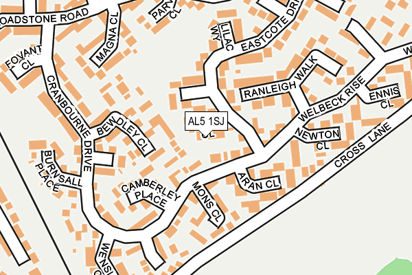 AL5 1SJ map - OS OpenMap – Local (Ordnance Survey)